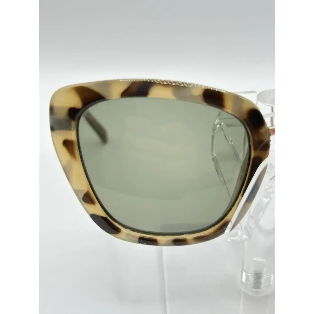 Ann Taylor Cat Eye Sunglasses Tortoise Gold Green Lenses Women 53-20-135